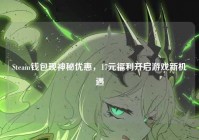 Steam钱包现神秘优惠，17元福利开启游戏新机遇