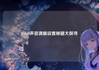 CSGO声音清脆设置秘籍大探寻