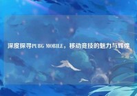 深度探寻PUBG MOBILE，移动竞技的魅力与辉煌