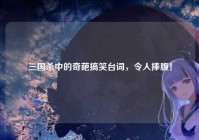 三国杀中的奇葩搞笑台词，令人捧腹！