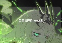 当无法开启CSGO之时