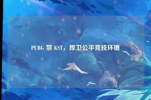 PUBG 禁 KST,捍卫公平竞技环境